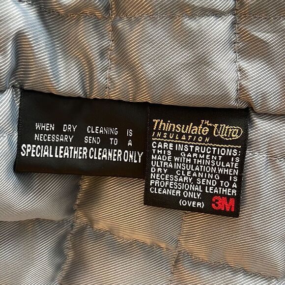 Vintage Wilson’s Leather Jacket Zip Up Black Genuine Leather Large unisex Y2K - Picture 11 of 15